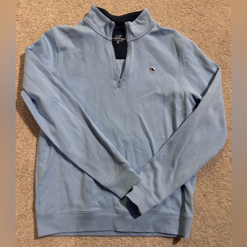 Light Blue Quarter Zip Shirt